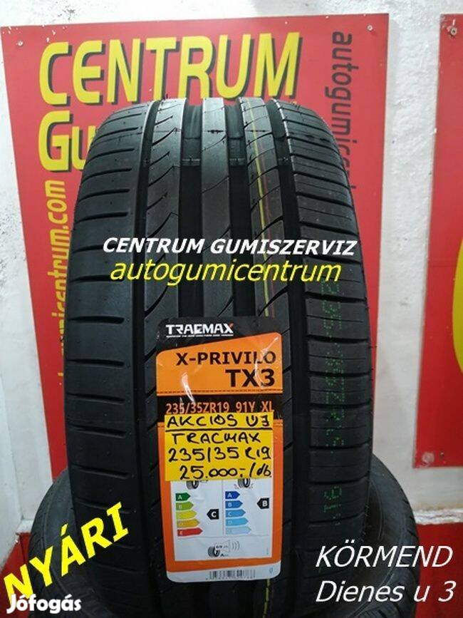 235/35r19 Tracmax akciós nyári gumi 25.000 Ft