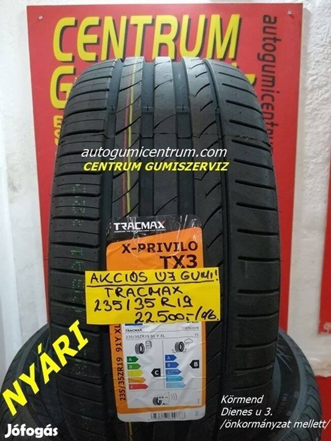 235/35r19 nyári gumi újak -Tracmax. 22.500 Ft