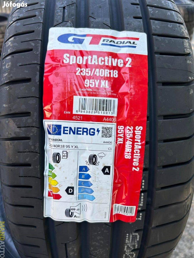 235/40R18 Gtradial Sportactive2(XL),Új nyárigumi