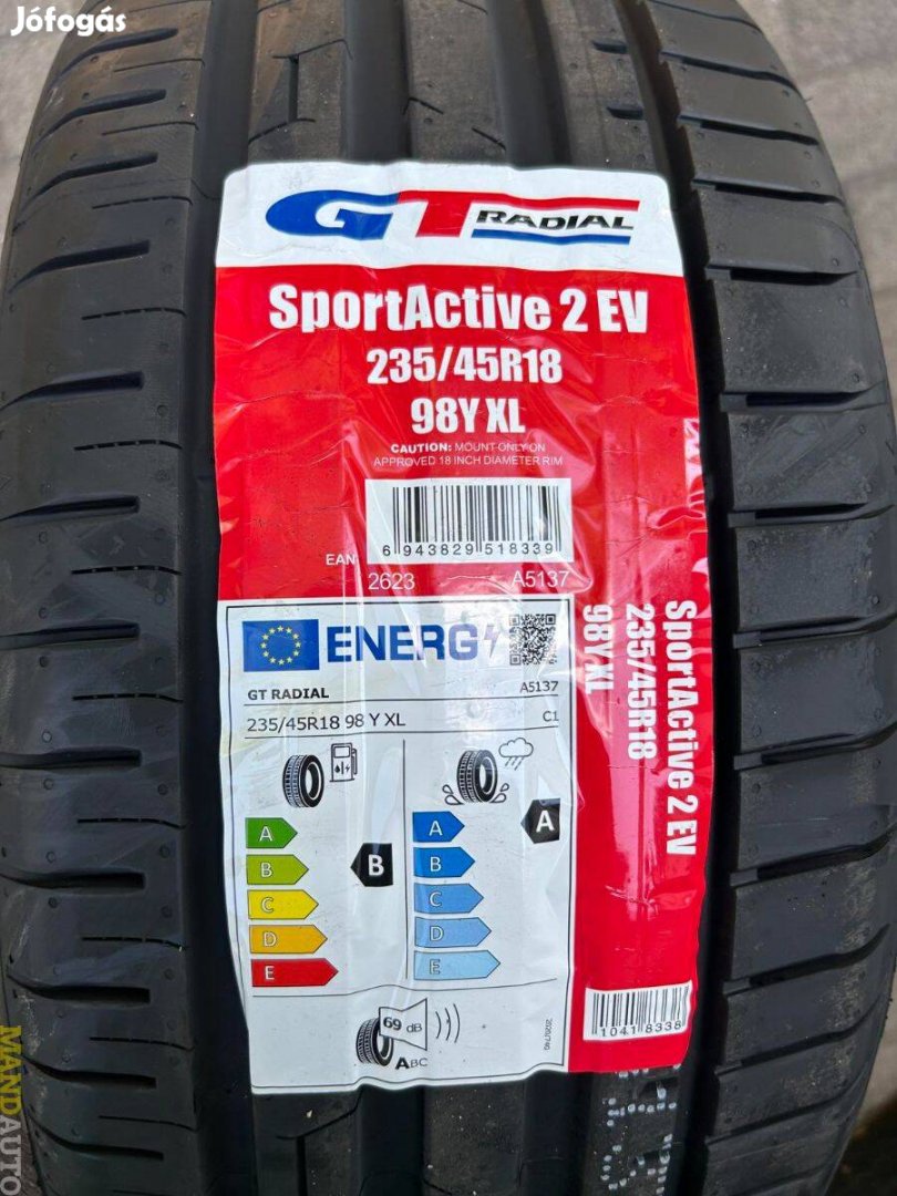 235/45R18 Gtradial Sportactive2(EV),Új nyárigumi