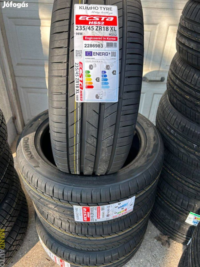 235/45R18 Kumho Ecsta HS52(XL),Új nyárigumi