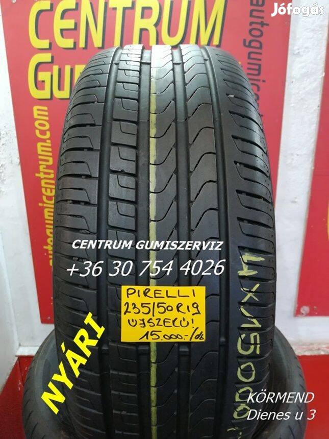 235/50r19 használt nyári gumi Pirelli 4db 15.000 Ft