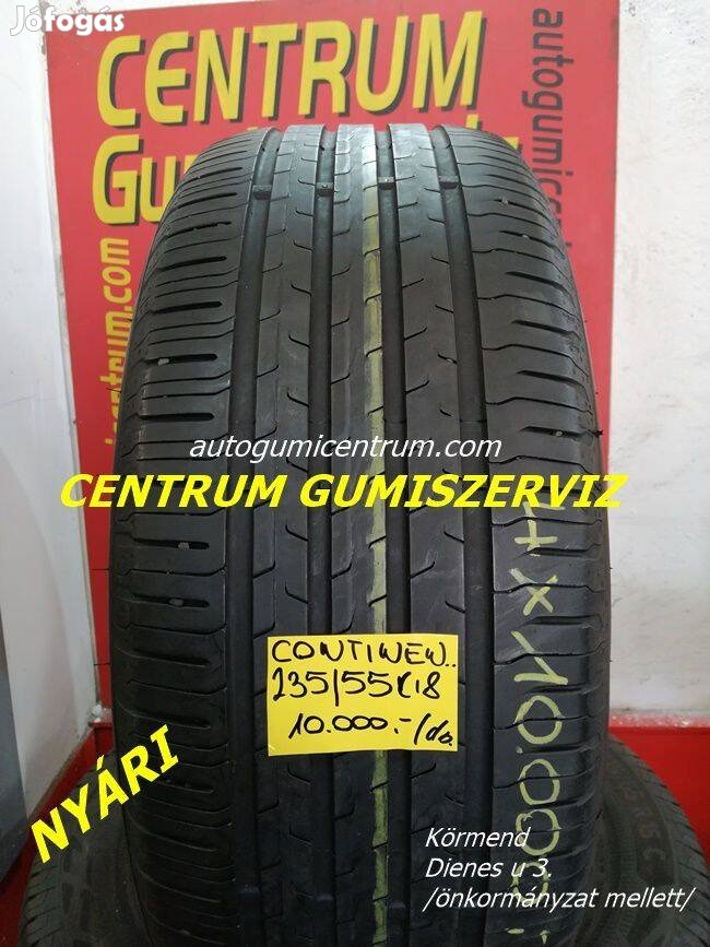 235/55r18 használt nyári gumi Continental 4db