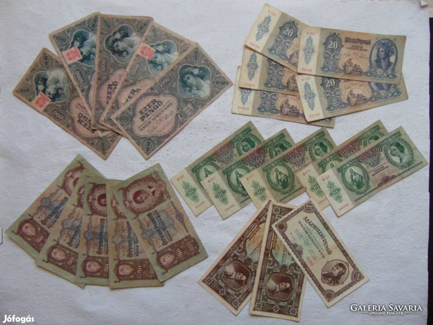 23 darab pengő bankjegy LOT ! Tartásfok F - VF