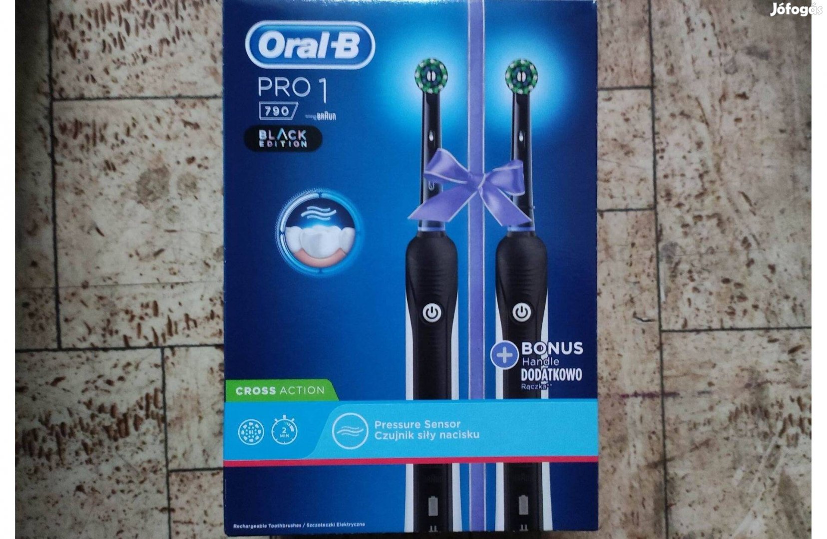 23ezres Új Braun Oral-B pro 1 790 duo / 2db egyben elektromos fogkefe