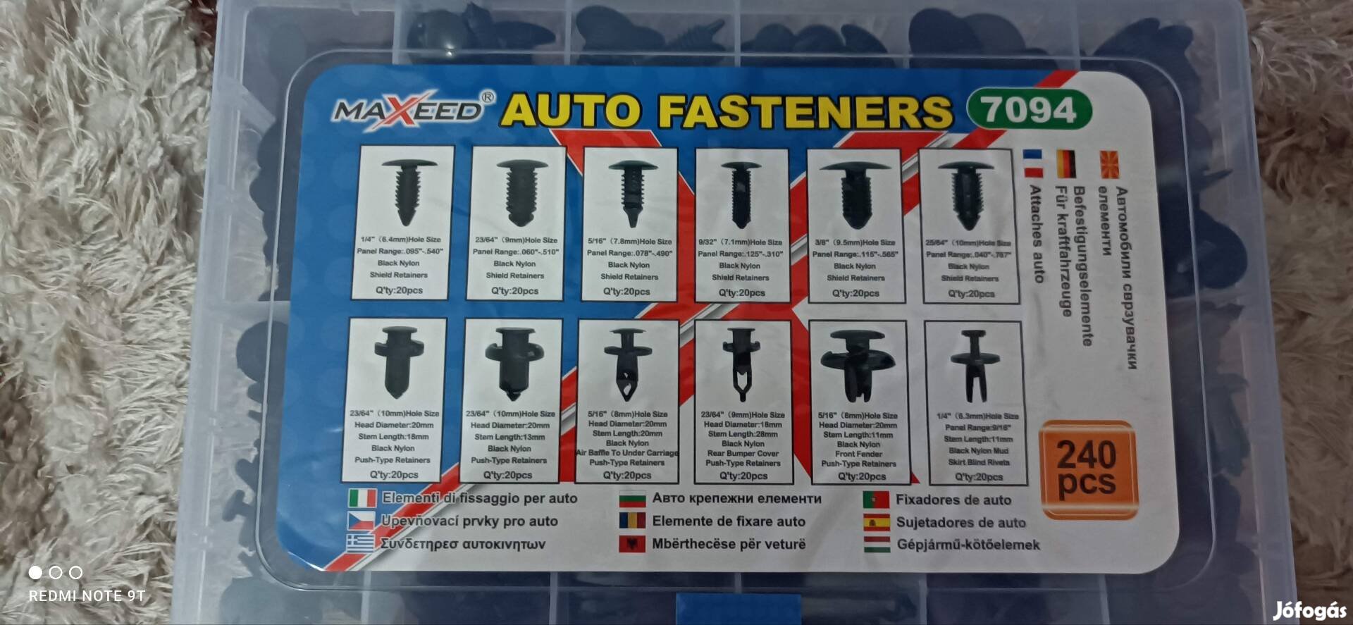240 db os kárpit bolha készlet 