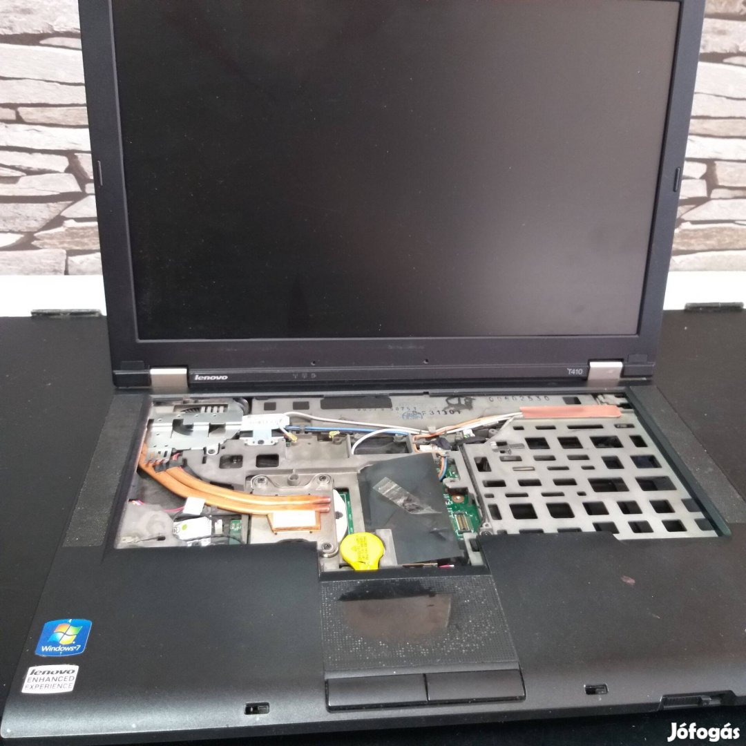 241.Lenovo T410 biosig tesztelt alaplap,Kijelző Törött,,hiányos!Ram,hd