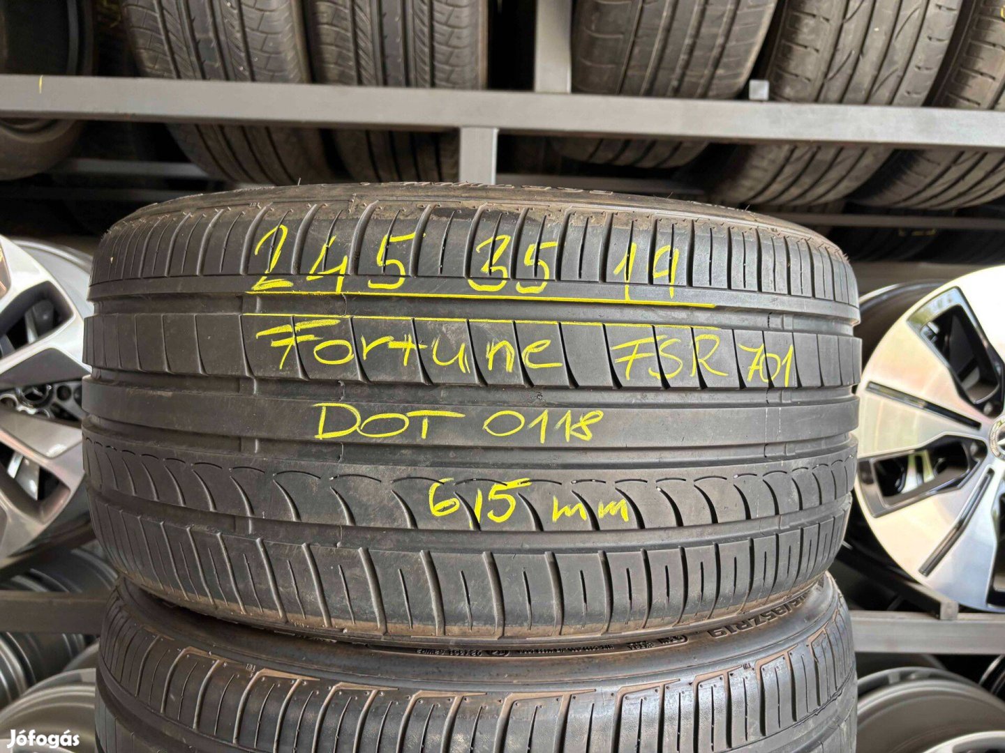 245/35 r19 Fortune 6,5mm nyárigumi 2db eladó 245/35r19