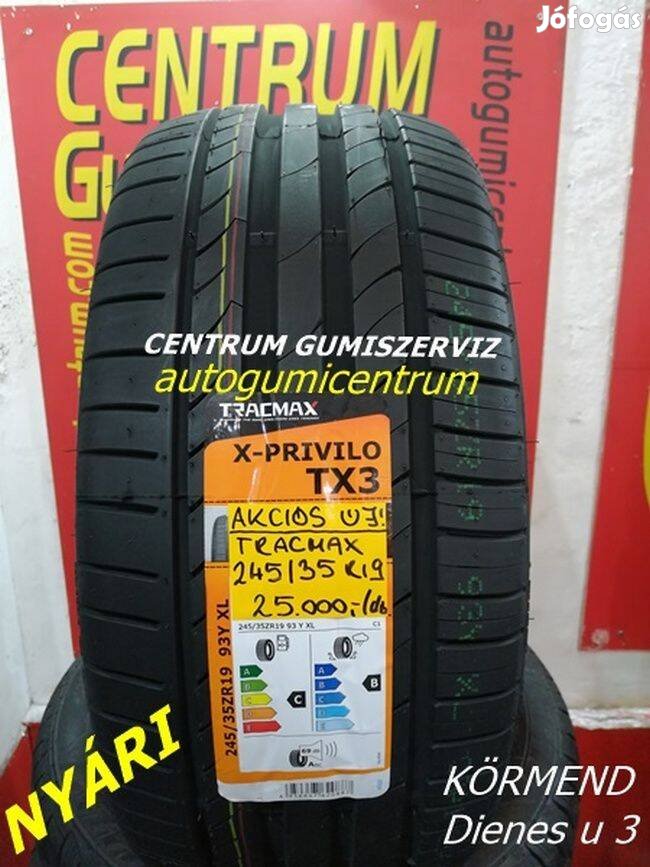 245/35r19 Tracmax akciós nyári gumi 25.000 Ft