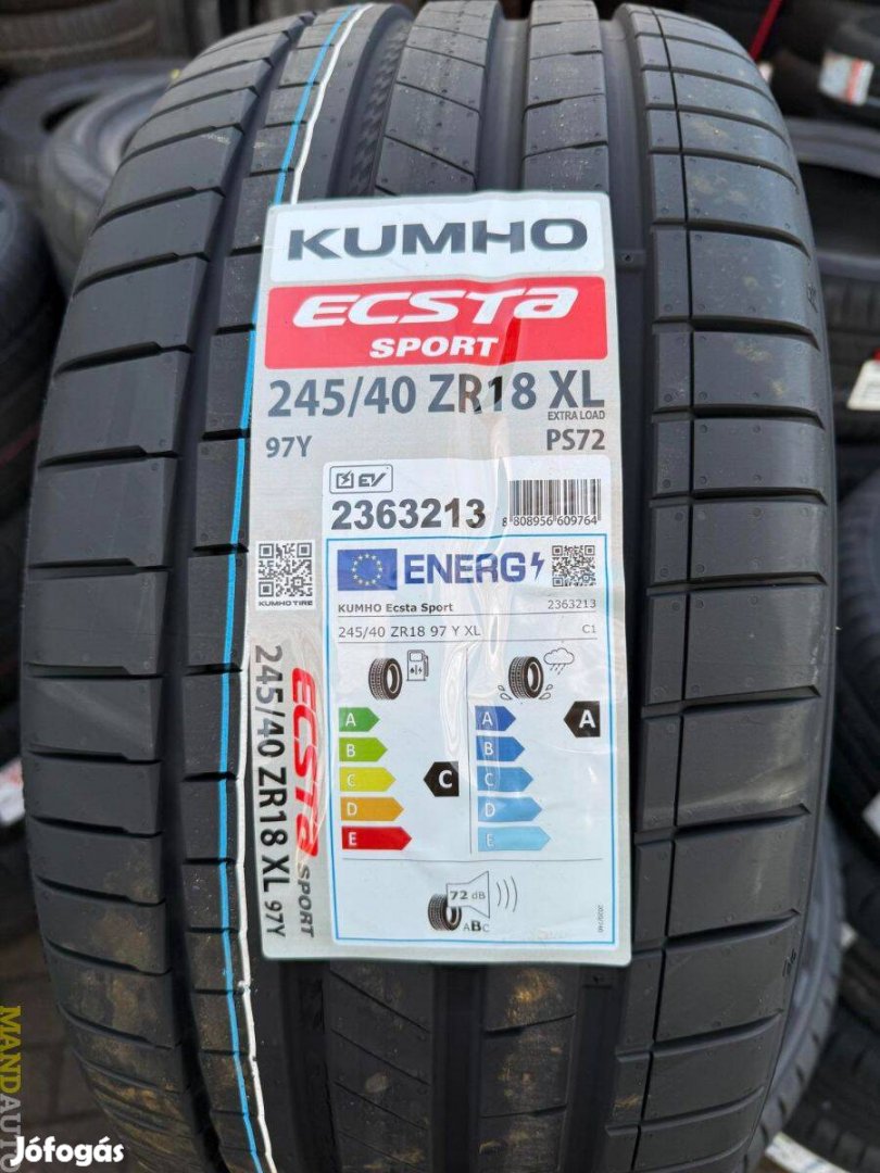 245/40R18 Kumho Ecsta PS72 Sport(XL),Új nyárigumi