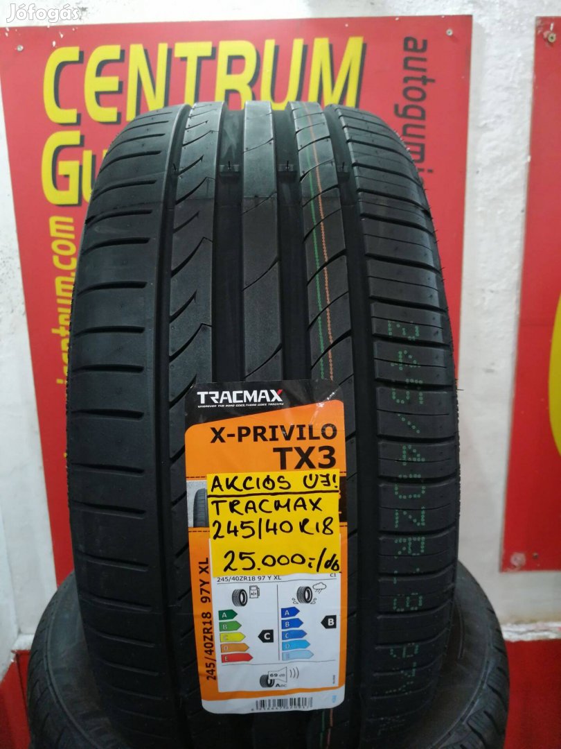 245/40R18 Tracmax akciós nyári gumi 25.000 Ft