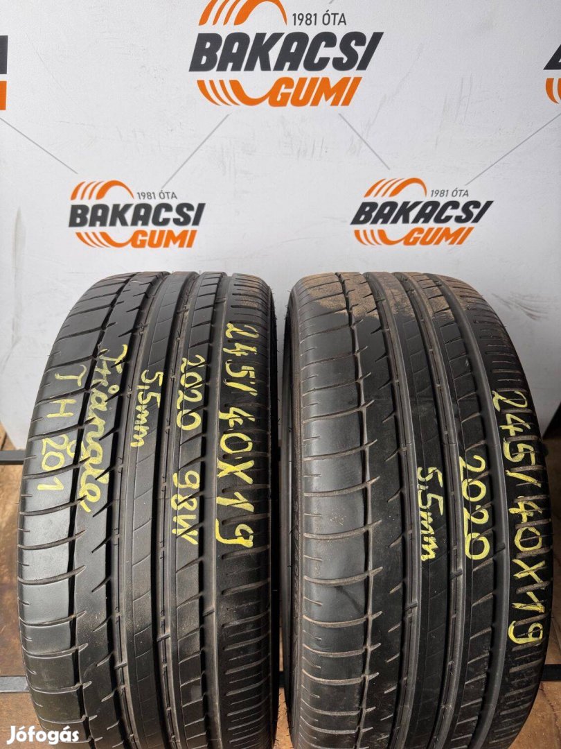 245/40R19 245 40 19 245/40x19 Triangle nyári gumi eladó