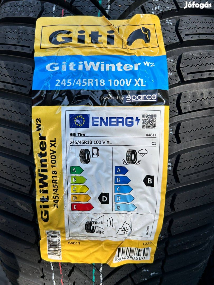 245/45R18 Giti Gitiwinter W2(XL)(Dot:2024!!!),Új téligumi