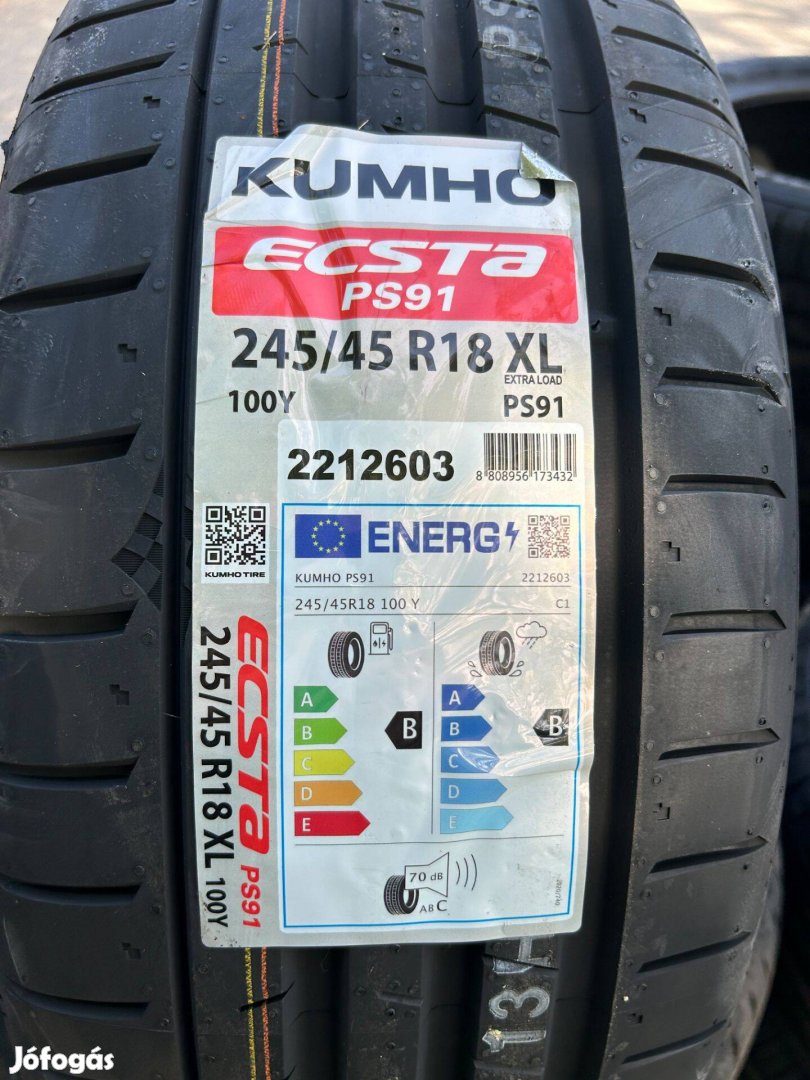 245/45R18 Kumho Ecsta PS91(XL),Új nyári gumi