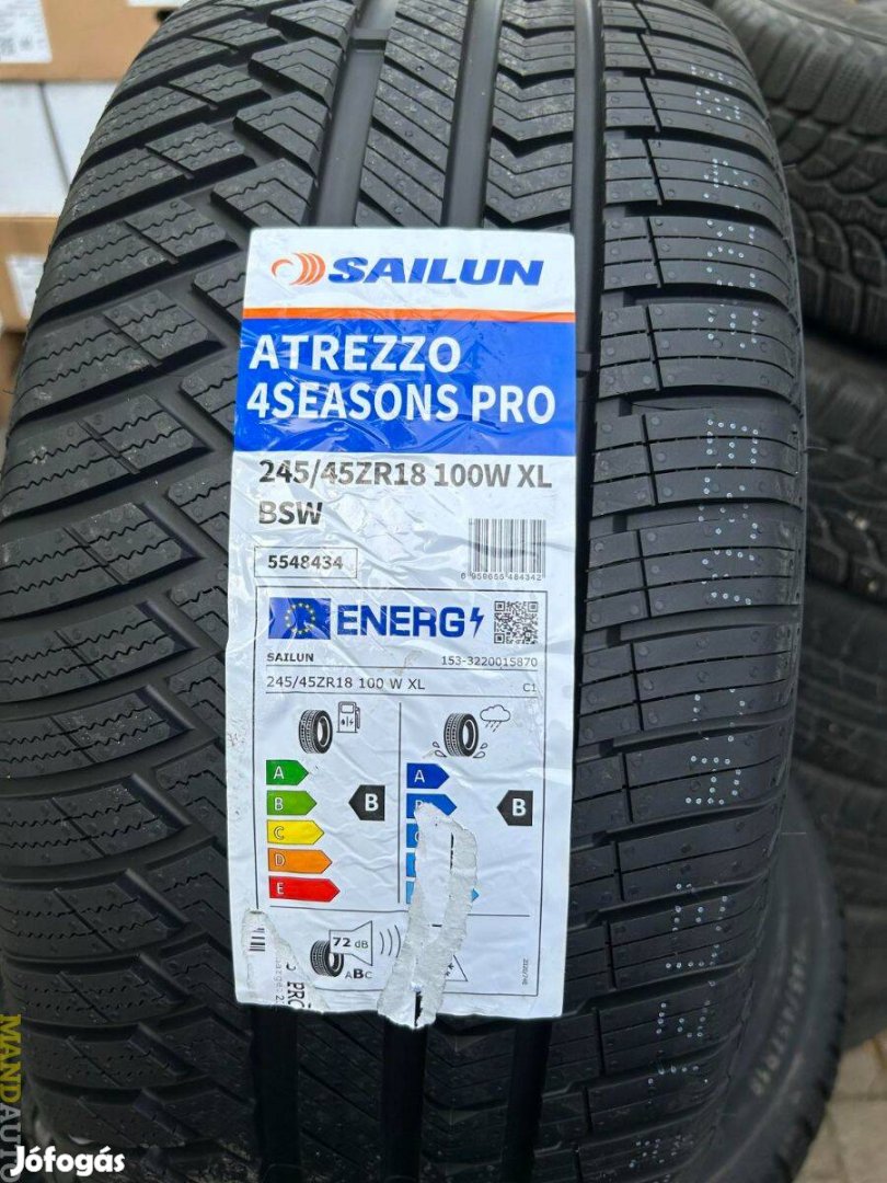 245/45R18 Sailun Atrezzo 4Season Pro,Új négy évszakos gumi