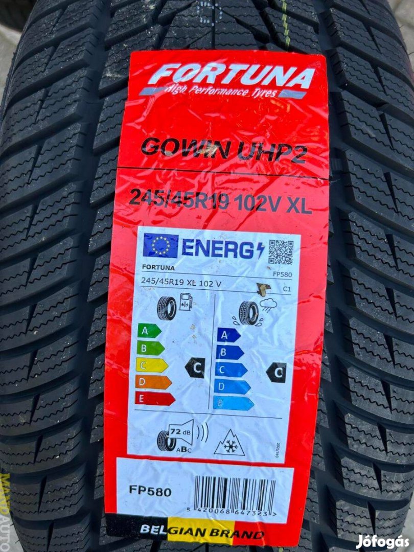 245/45R19 Fortuna Gowin UHP2(Goodyear termék!),Új téligumi