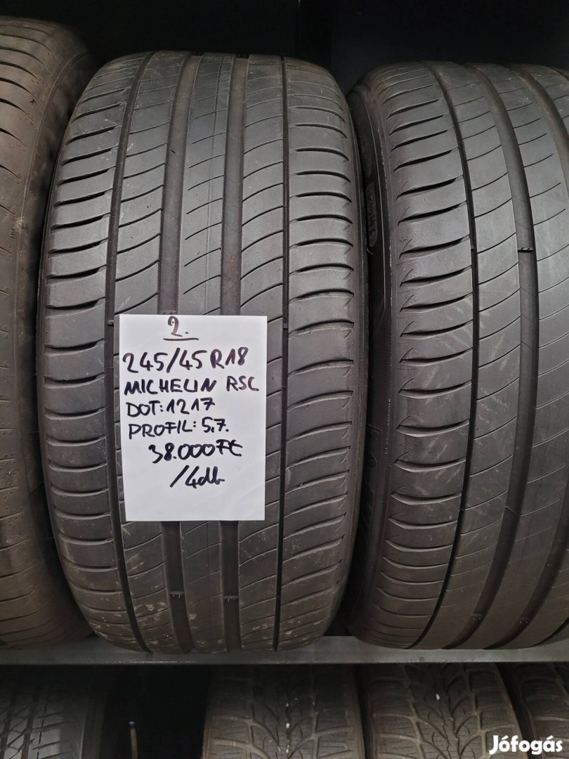 245/45 R18 Michelin Rsc nyári gumik