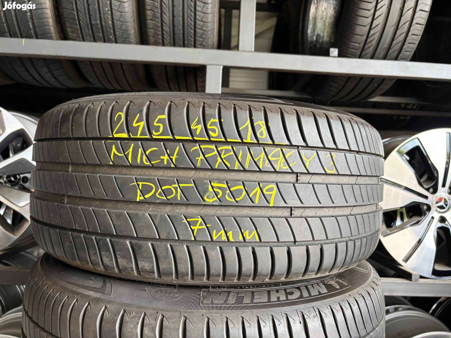 245/45 r18 Michelin 7mm nyárigumi 2db eladó 245/45r18