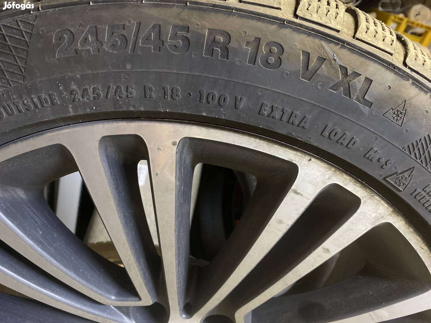 245/45r18 continental defekttűrő gumi 7 mm eladó