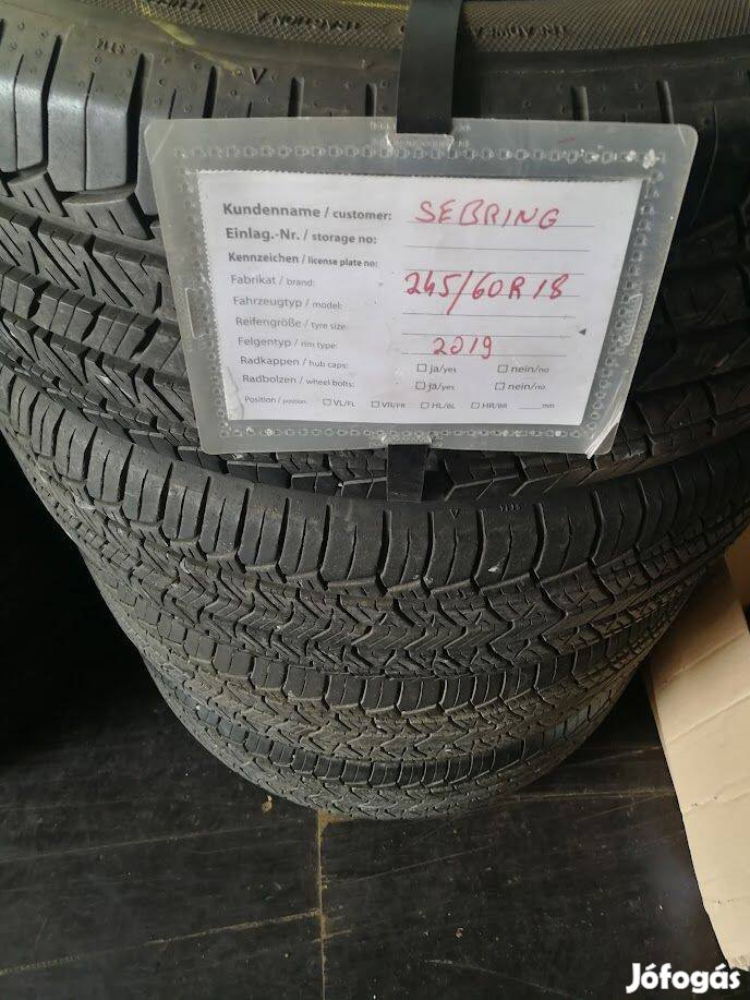 245/60R18 sebring gumi