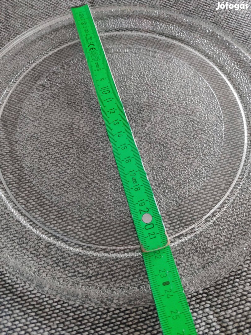 24,5 cm középes sima mikró forgó üvegtányér