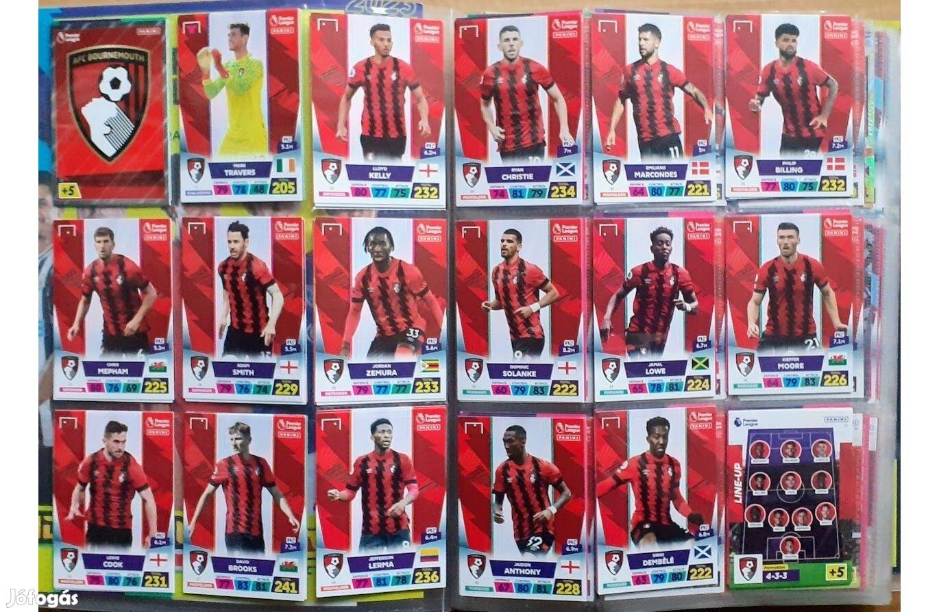 24 Bournemouth focis kártya Premier League 2023 teljes