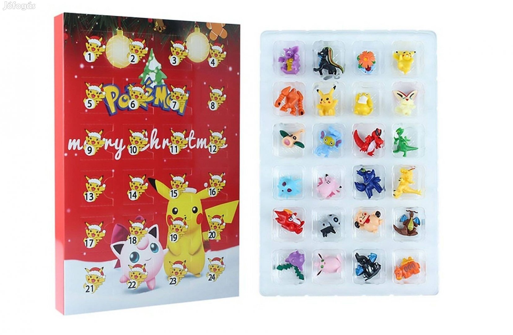 24 db-os Pokemon Adventi Kalendárium naptár figura szett