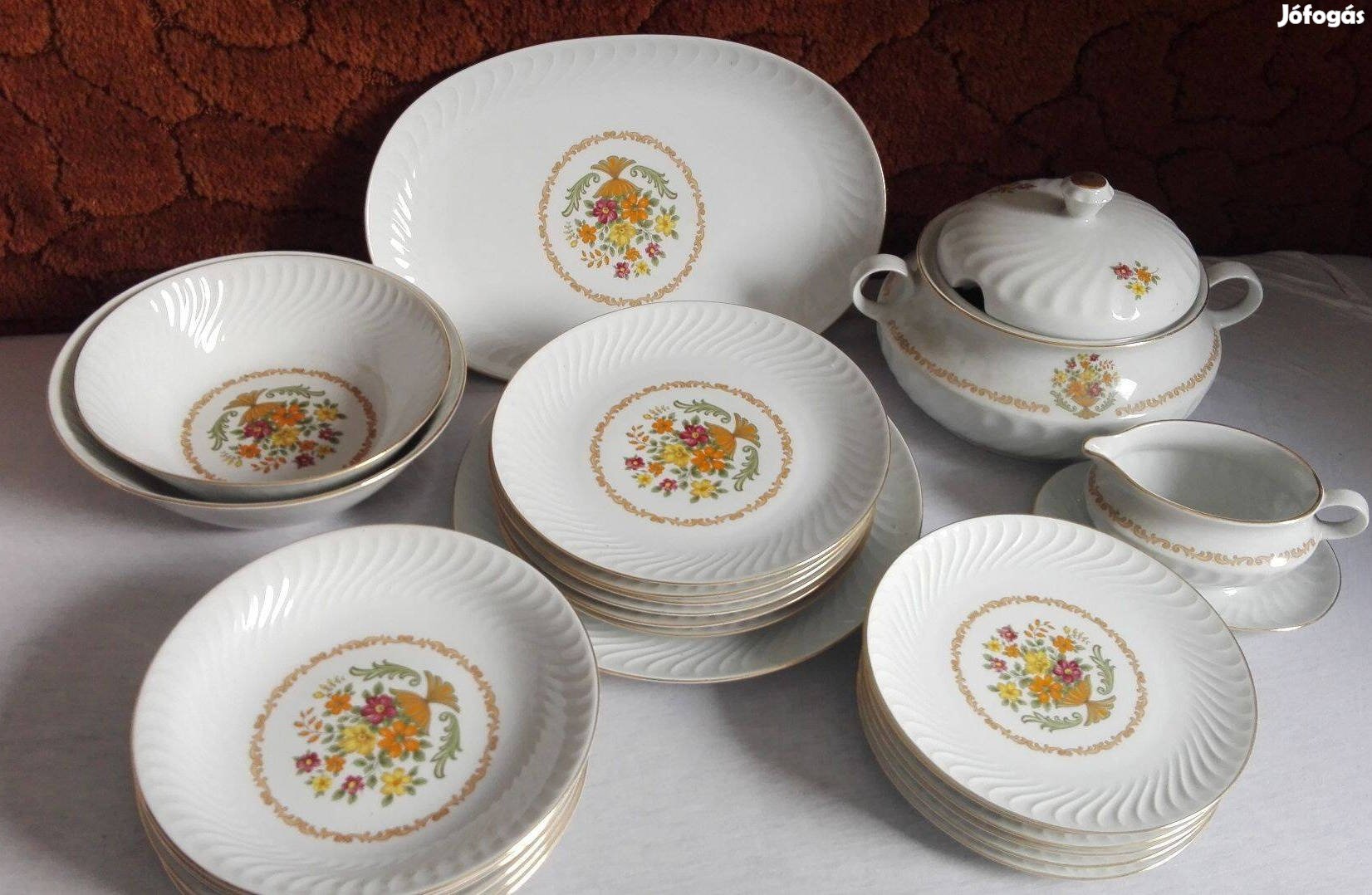 24 db-os, 6 személyes, német porcelán étkészlet Bavaria 182