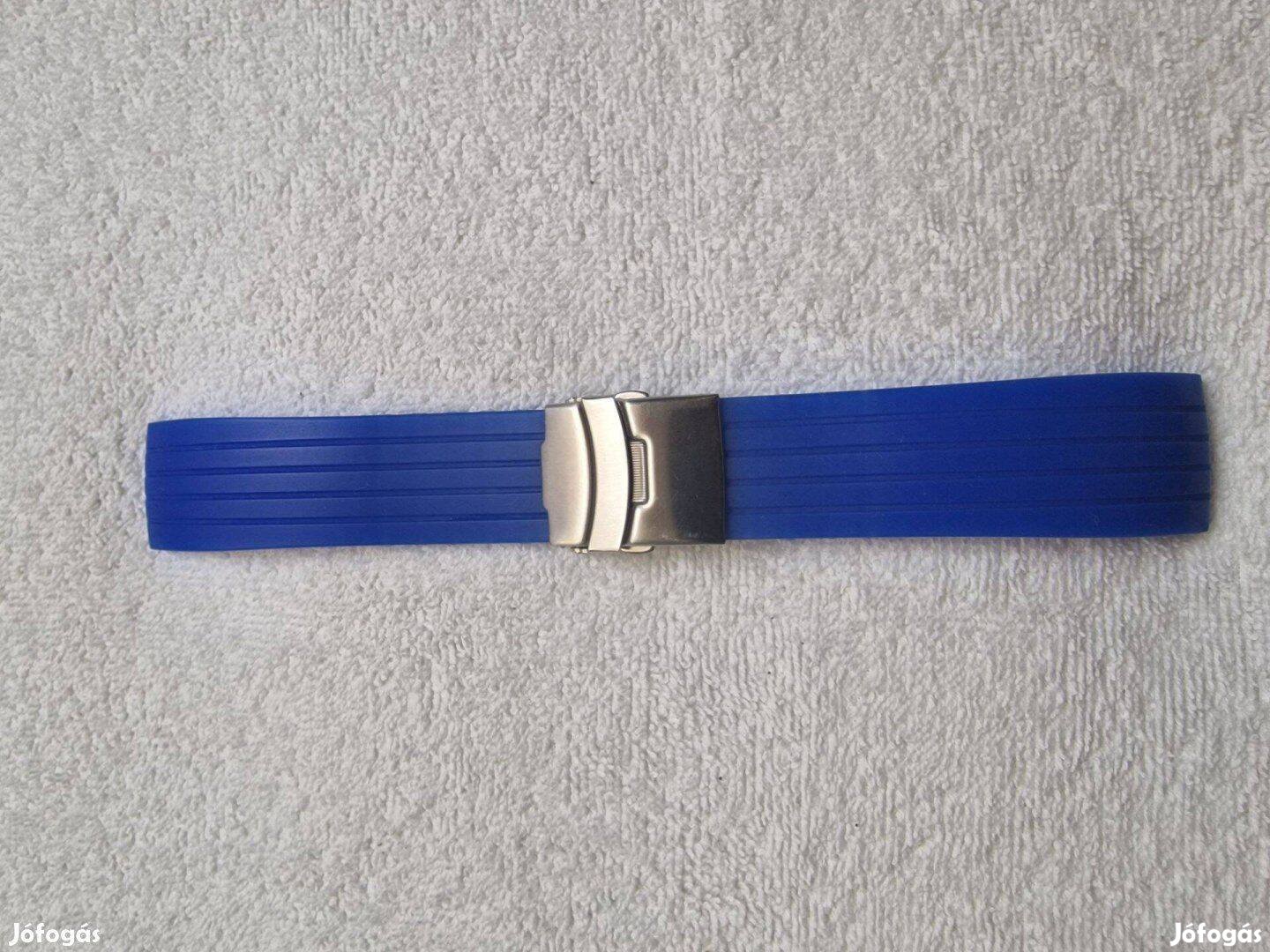 24 mm-es kék szilikon óraszíj eladó