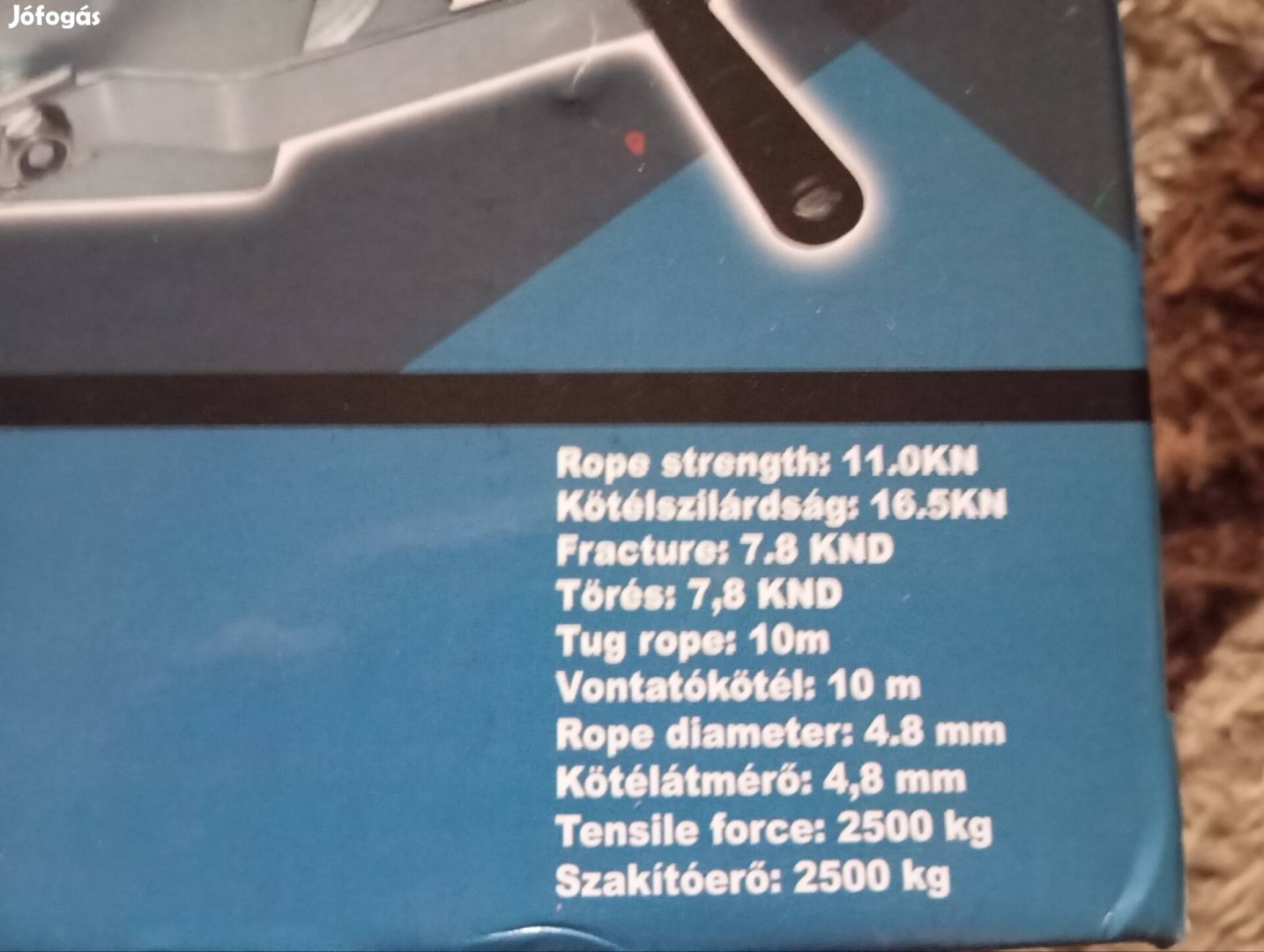 2500 kg kézi csörlő 