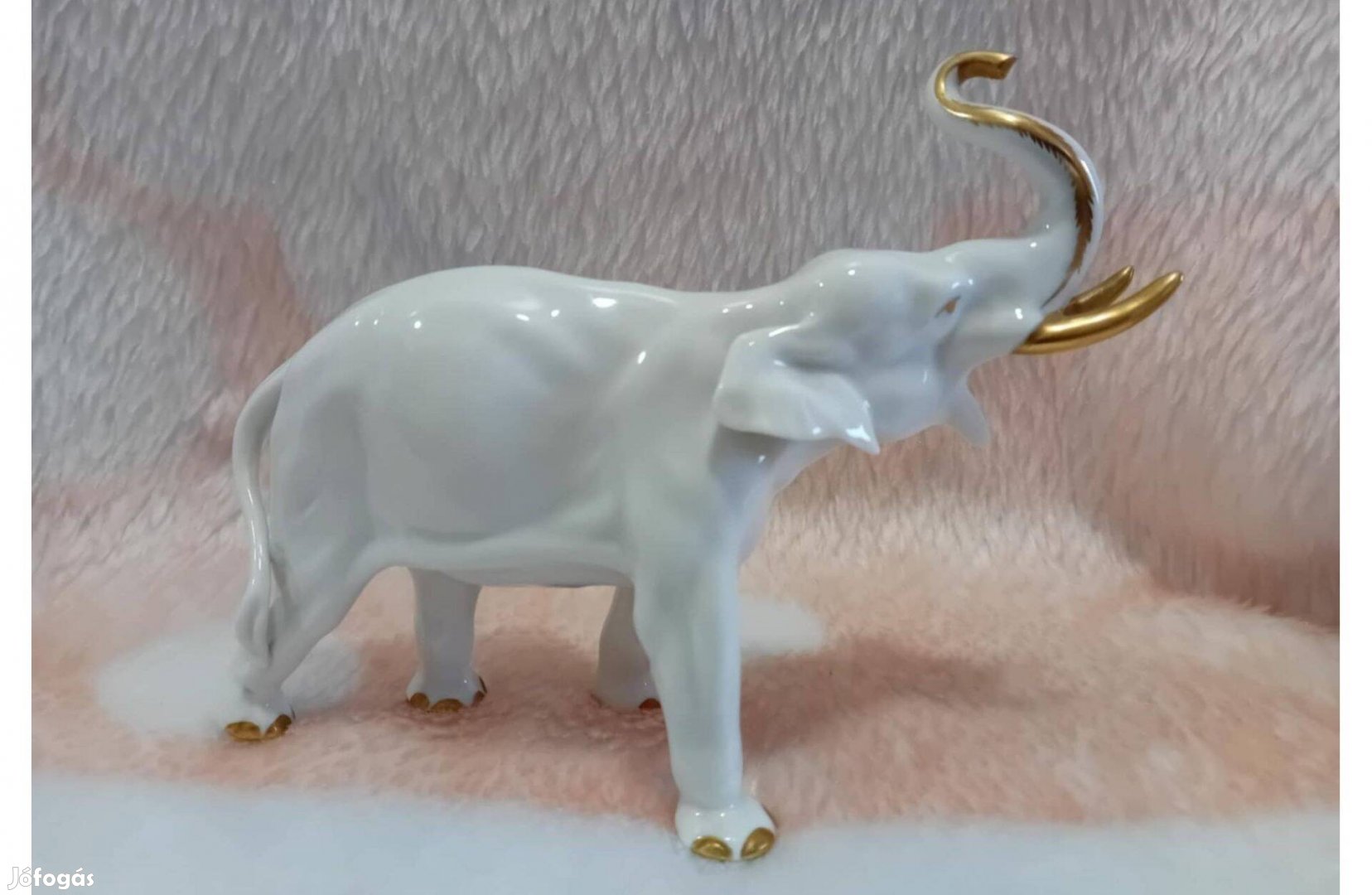 250219 Nagyon ritka Volkstedt német porcelán elefánt