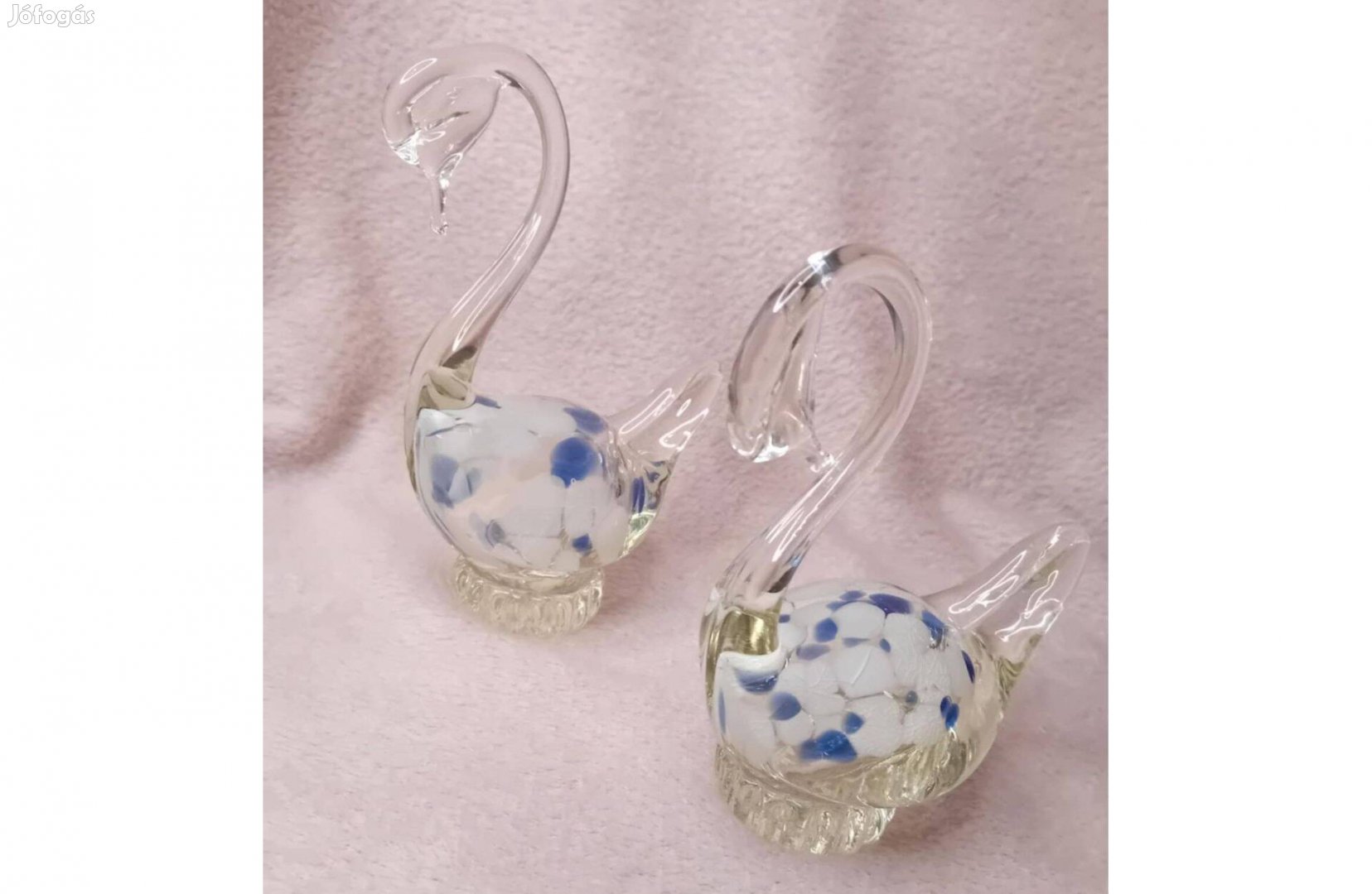 251249 Üveg hattyú pár