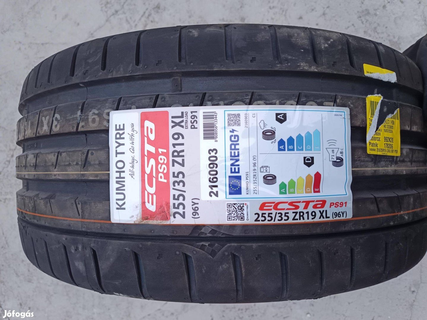 255/35 r19 XL 1db Új Kumho Ecsta PS91 nyári gumi eladó