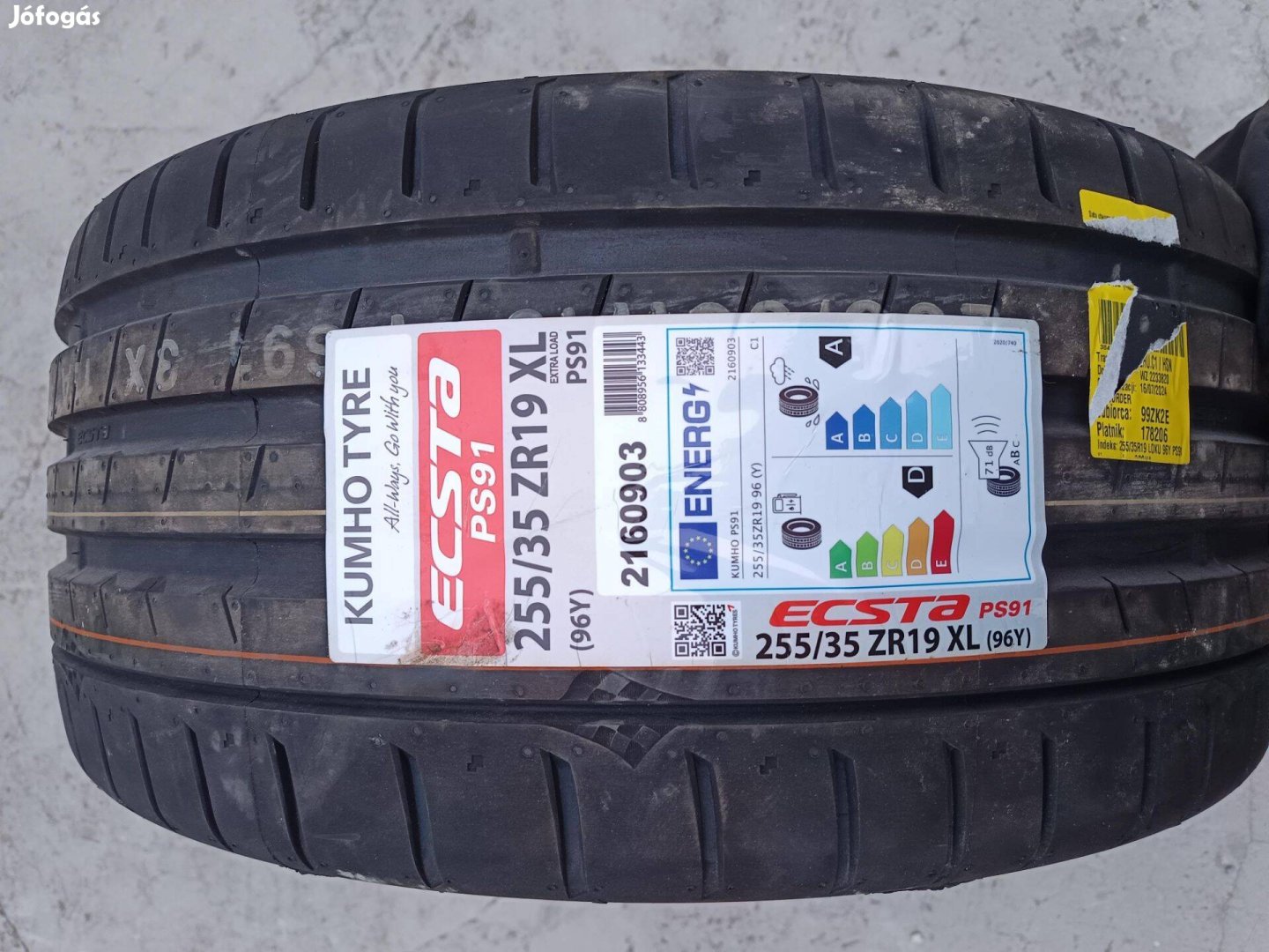 255/35 r19 XL 1db Új Kumho Ecsta PS91 nyári gumi eladó