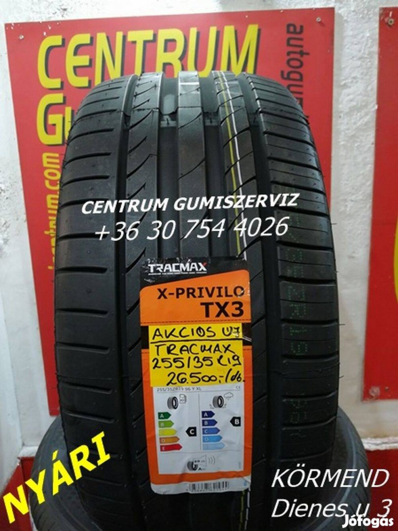 255/35r19 Tracmax akciós nyári gumi 26.500 Ft