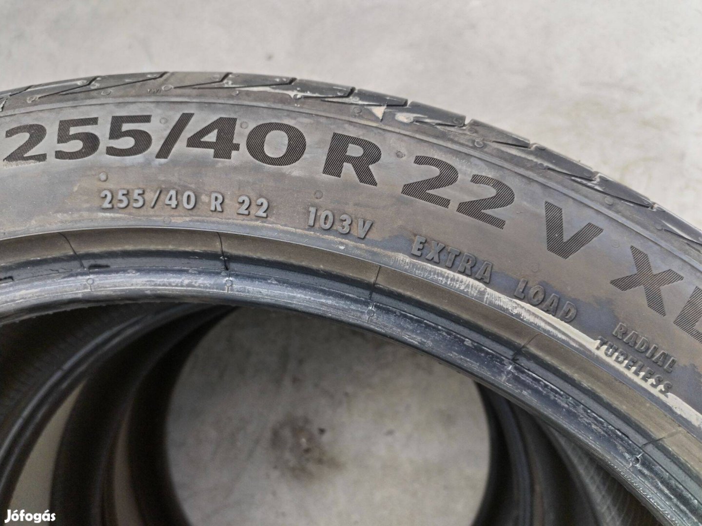 255 40 22 continental 255/40 R 22 nyári gumi garnitura