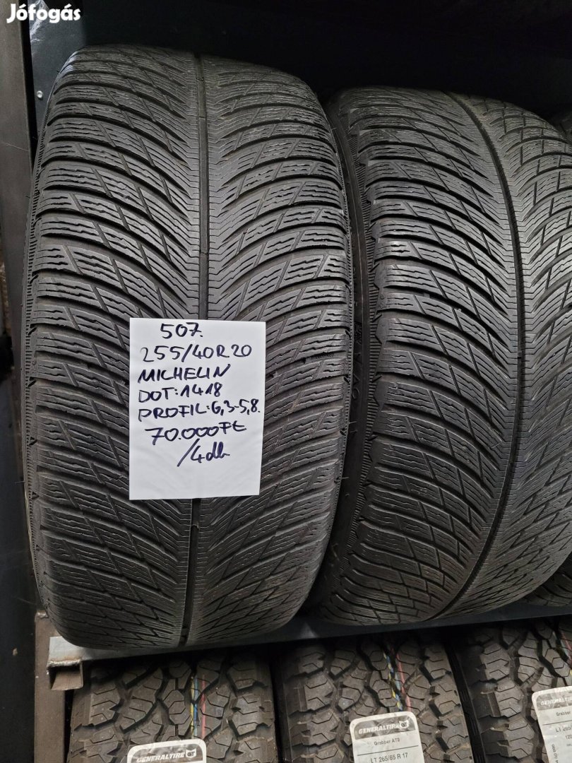 255/40 R20 Michelin téli gumik