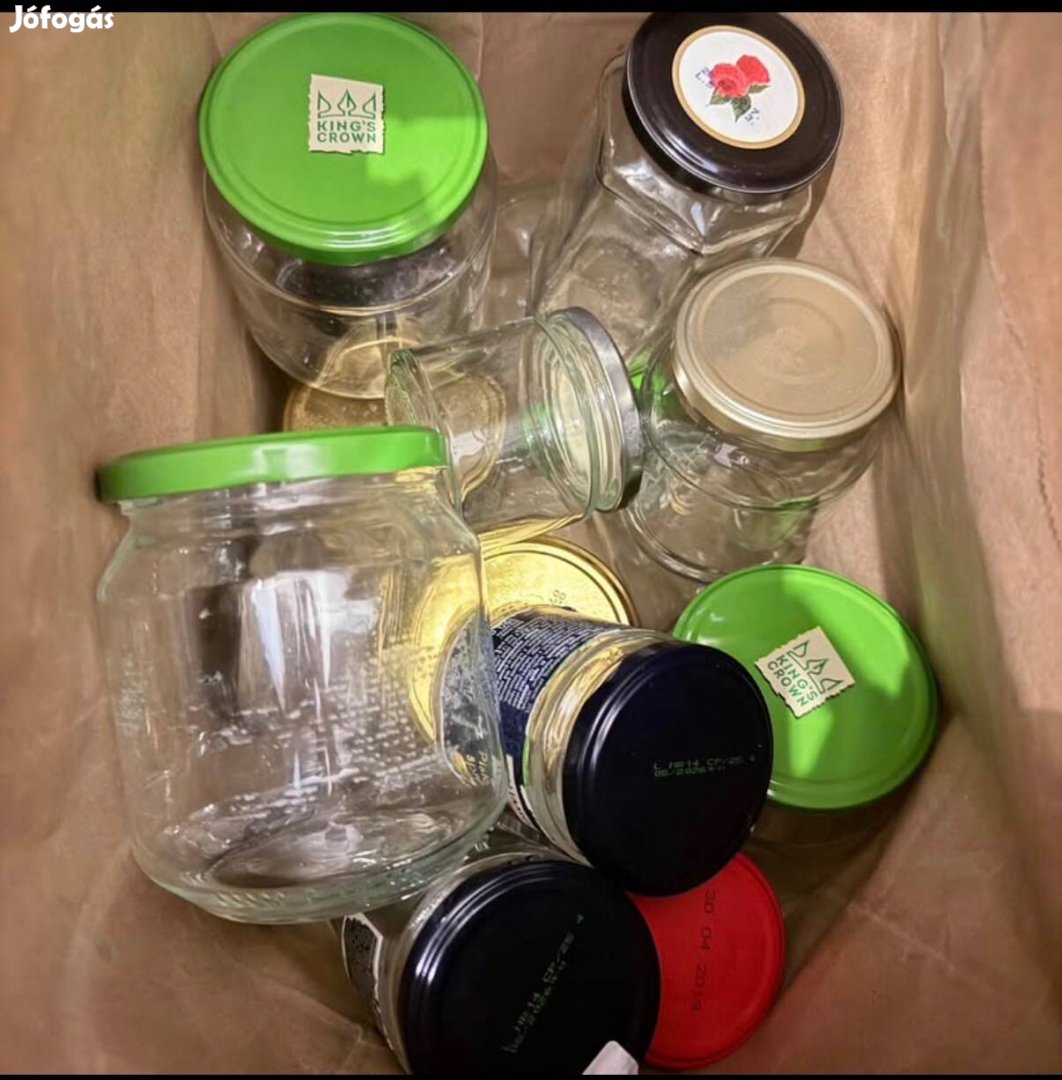 25-30 db befőttes, lekváros üveg