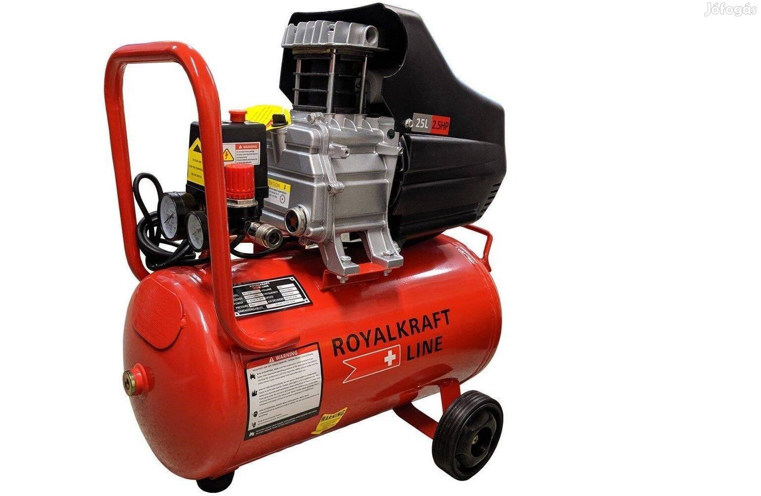 25l olajos 1 hengeres kompresszor 220V 1500W 169liter