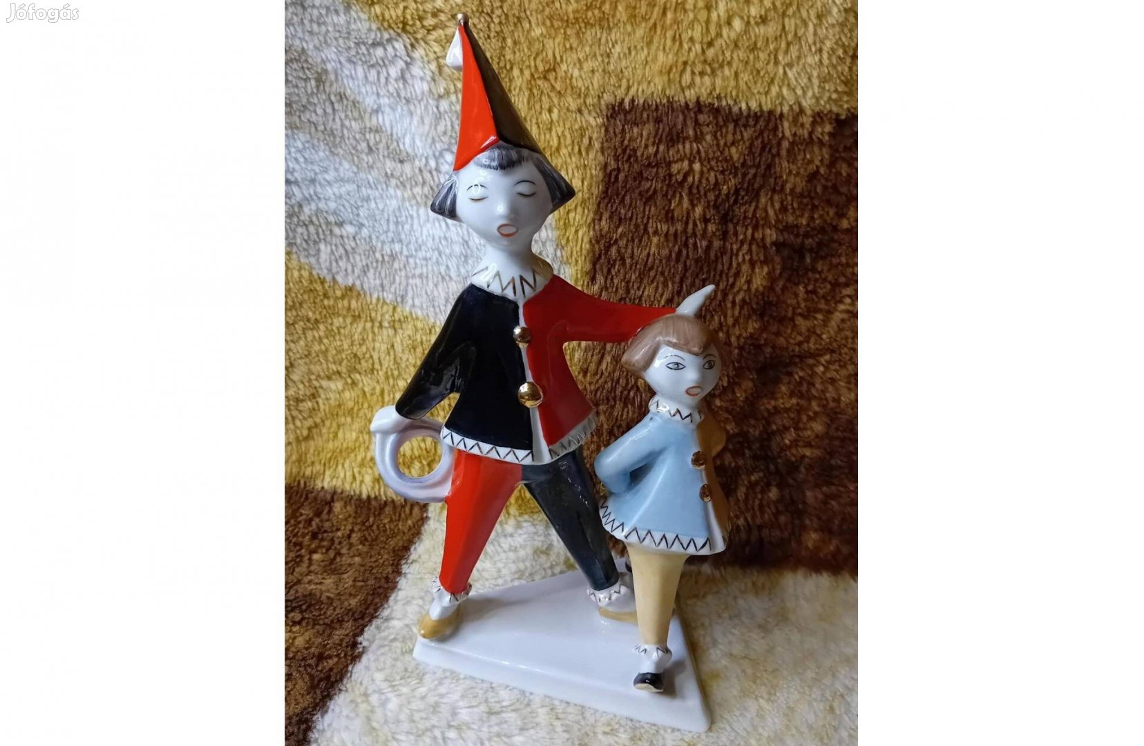 260172 Hollóházi porcelán bohóc gyerekek