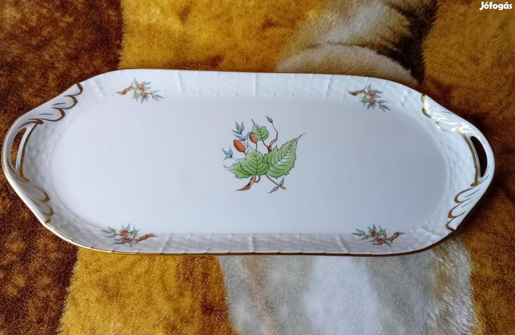 260411 Herendi porcelán süteményes tálca