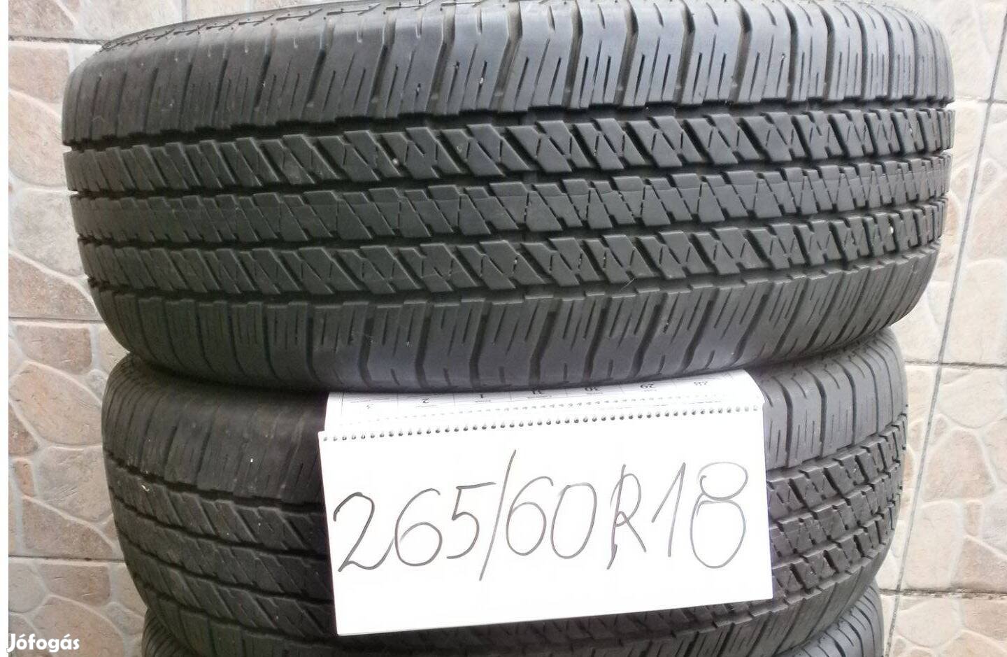 265/60 R18 Bridgestone nyárigumi 4 db