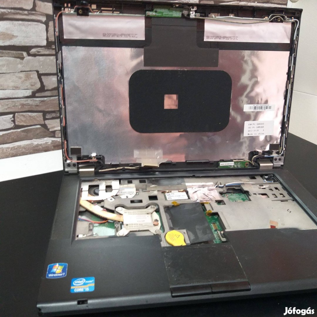 266.Lenovo T410 alaplap jó,de bios kódos,hibás,hiányos laptop! Memória
