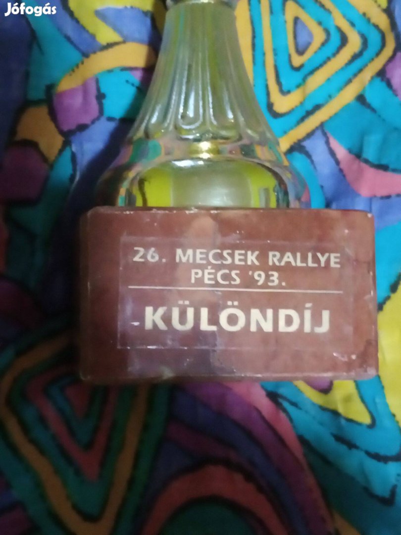 26. Mecsek Rallye különdíj serleg - 1993 9000ft óbuda személyes átvét