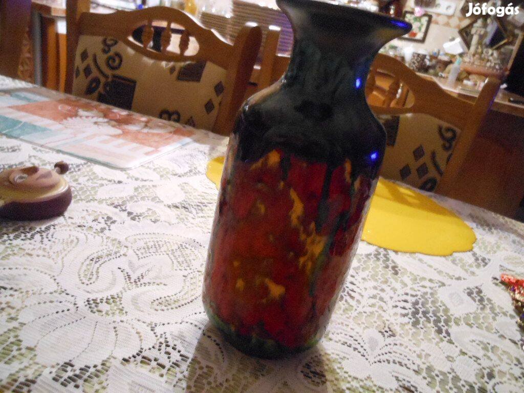 26cm Iparművészeti Városlődi mid century szépséges kerámia