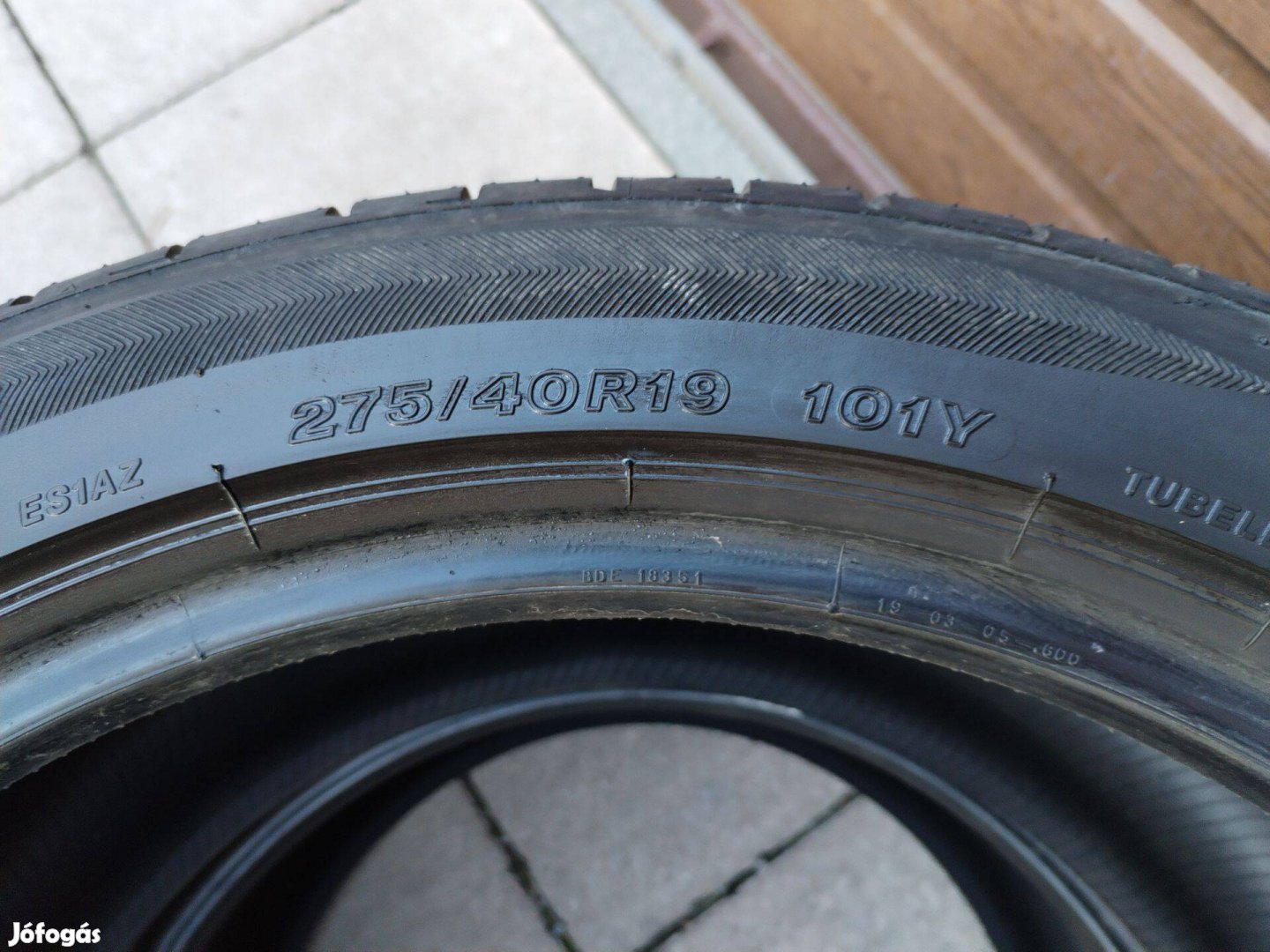 275 40 19 bridgestone 275/40 R 19 nyári gumi 2 db