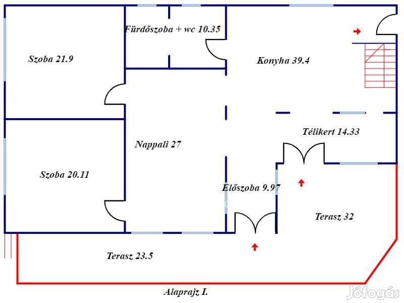 278 nm-es ház eladó Gyula