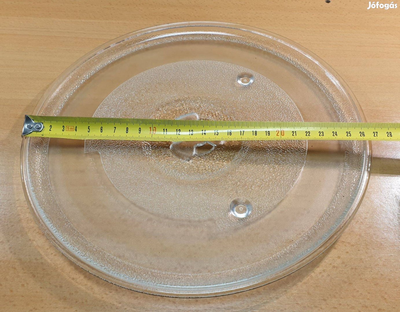 27 cm mikrósütő üvegtányér eladó