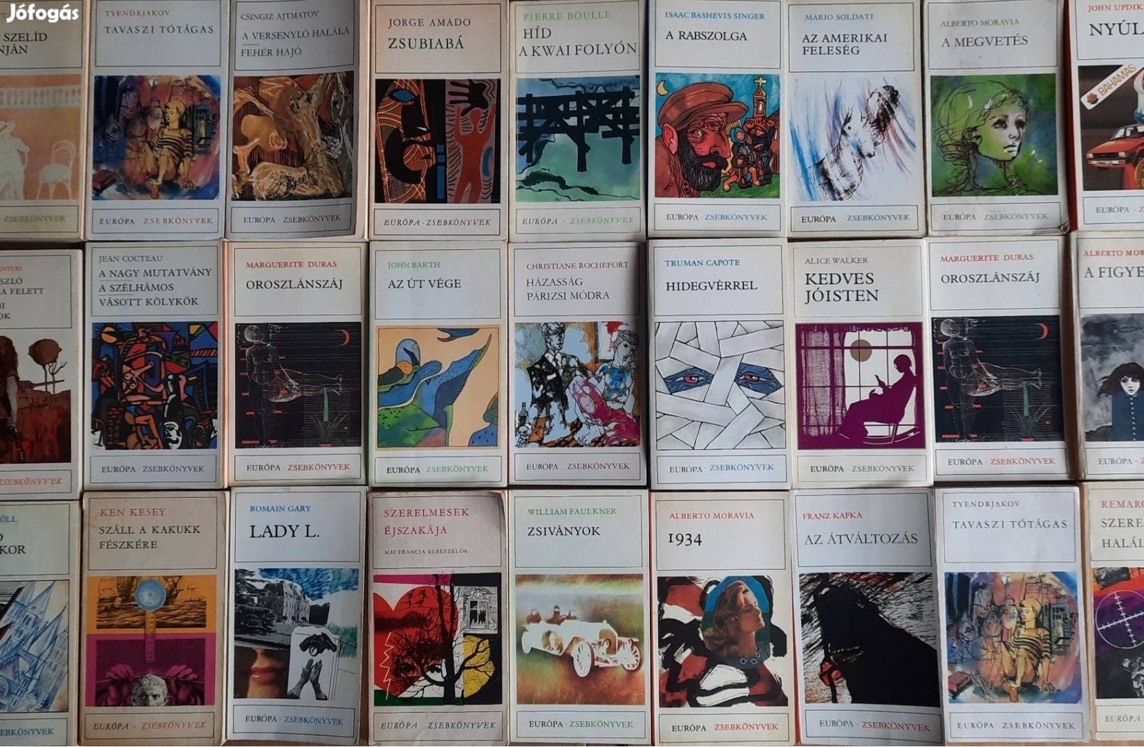 27 darab könyv eladó az Európa Zsebkönyvek sorozatból