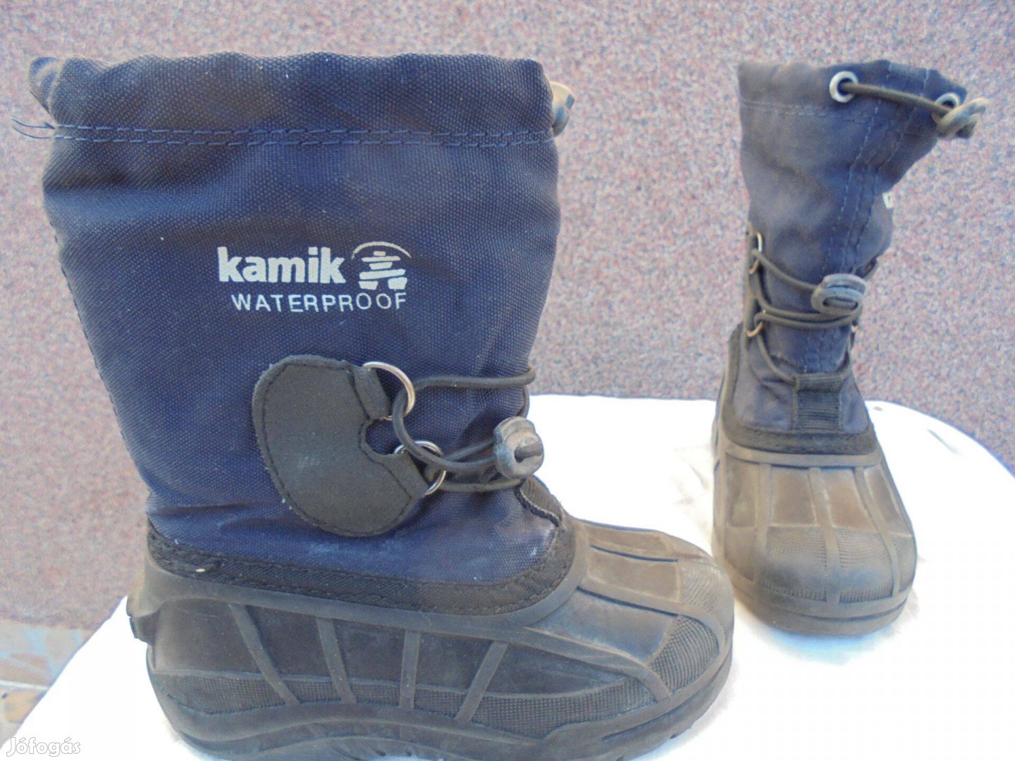 27-es Kamik vízálló gumi lábfejű csizma-hótaposó 10-es